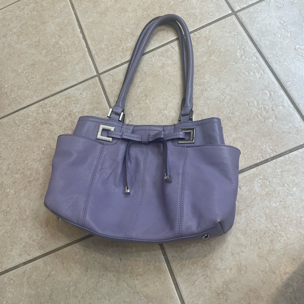 Tignanello Lavender Leather Handbag